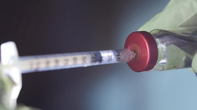 Vaccine close up shot