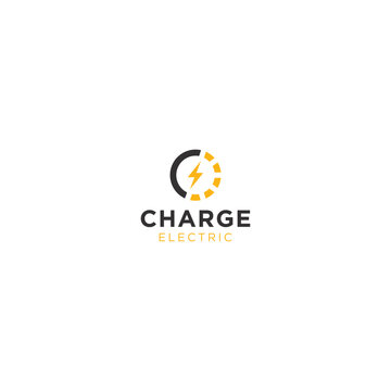 charge electric logo design suitable for electric company