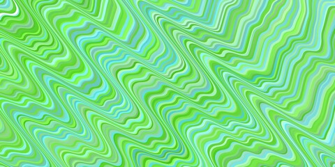 Light Green vector template with curved lines.