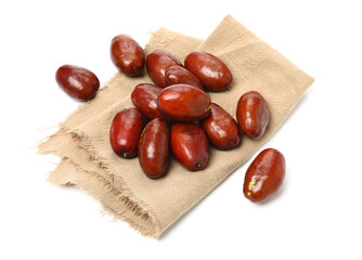 jujube or chinese date on white background