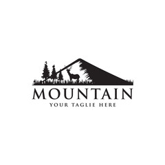 mountain logo design vector illustration