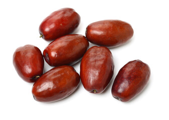 jujube or chinese date on white background