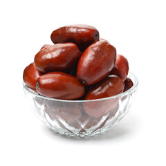 jujube or chinese date on white background