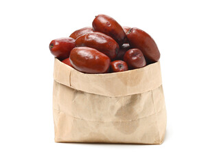 jujube or chinese date on white background