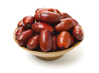 jujube or chinese date on white background