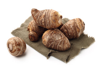 Taro on a white background