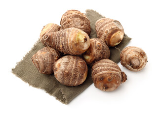 Taro on a white background