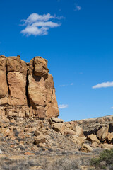 Eroding Sandstone Cliffs at Chaco Canyon