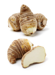 Taro on a white background
