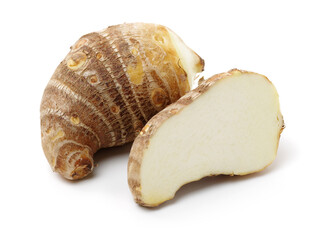 Taro on a white background