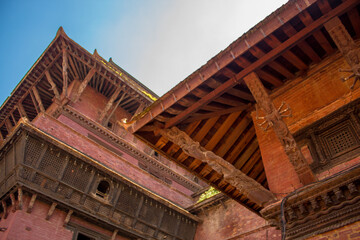 Portrait of an archeological site in Patan Darbar, Kathmandu, Nepal. The photo was taken on 25...