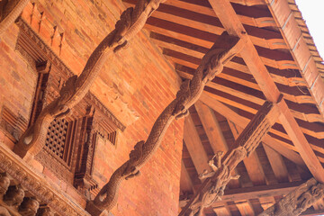 Portrait of an archeological site in Patan Darbar, Kathmandu, Nepal. The photo was taken on 25...