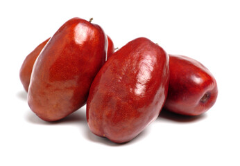 jujube or chinese date on white background