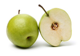 pears on a white background
