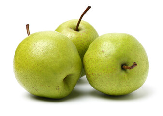 pears on a white background