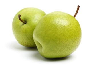 pears on a white background
