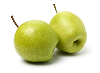 pears on a white background