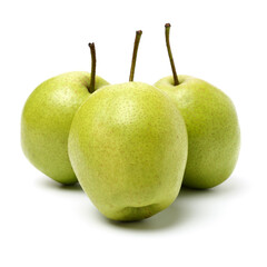 pears on a white background