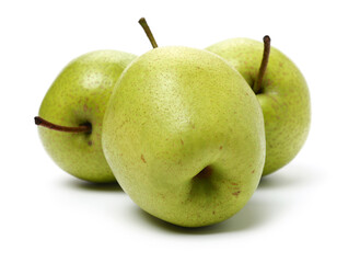 pears on a white background