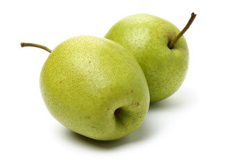 pears on a white background