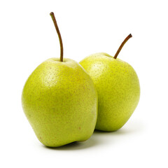 pears on a white background