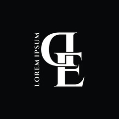 Letter DE luxury logo design vector