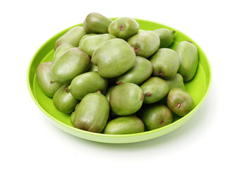 green kiwi  in a bowl