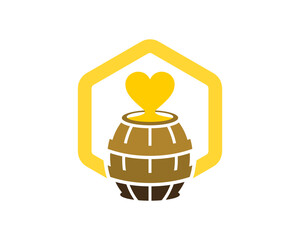 Barrel honey love in the hexagon