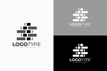 brick logo icon vector isolated