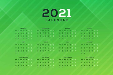 2021 Calendar design. Simple design.