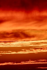 red sunset in the sky