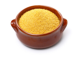 Millet on a white background