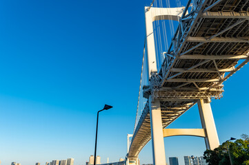 東京都港区芝浦ふ頭から見た東京の都市景観