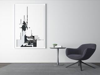3d rendering of modern earth tone interior design 