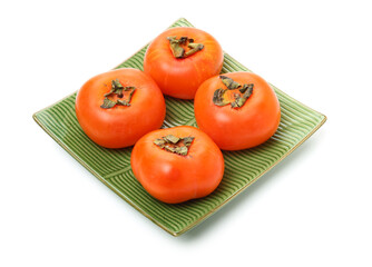 persimmon on a white background