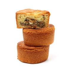 Mid-Autumn Festival moon cake on white background