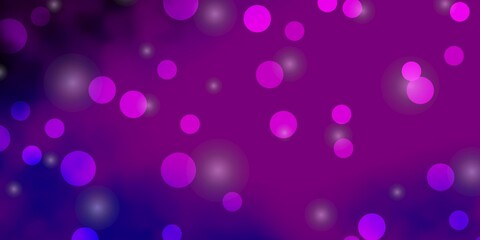 Light Pink, Blue vector template with circles, stars.