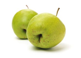 pears on a white background