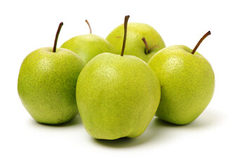 pears on a white background