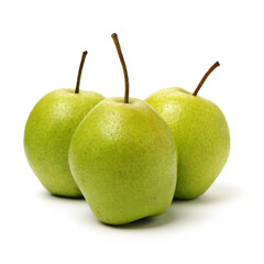 pears on a white background