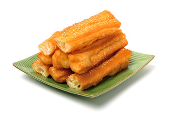 Chinese Fritters on white background