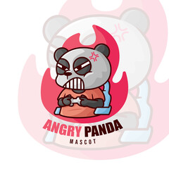 ANGRY PANDA GAMING MASCOT LOGO