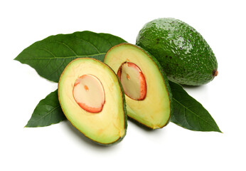 Avocado on a white background