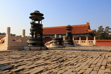 Naklejka premium Architectural landscape of mausoleum in Qing Dynasty, Yi County, Hebei Province, China