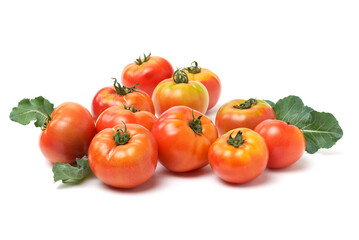 fresh tomato isolated on white background