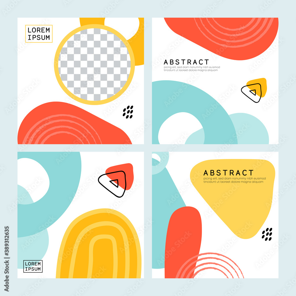 Wall mural set of editable minimal banner template. suitable for social media post and web internet ads. vector