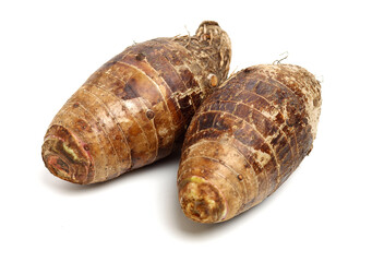 Taro on a white background