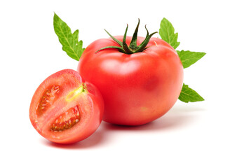 fresh tomato isolated on white background