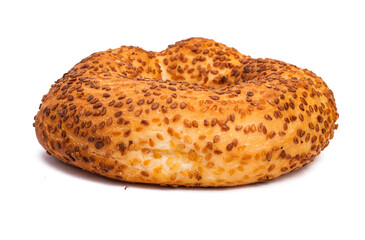turkish sesame bagel isolated