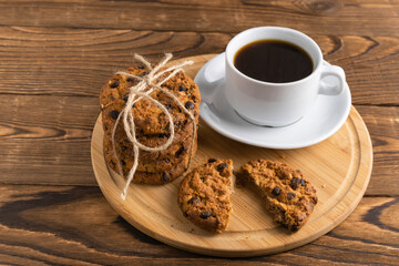 homemade cookies with a cup of coffee on the table